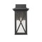 Z-Lite Brookside 1 Light Outdoor Wall Sconce, Black And Clear Seedy 583M-BK - alternate 6